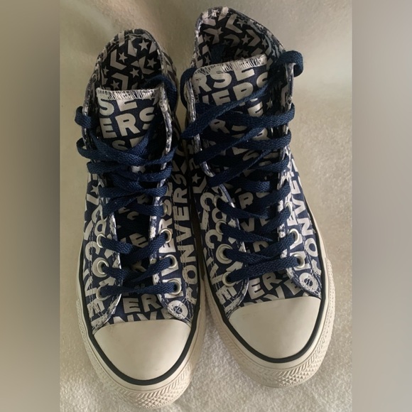 Converse Chuck Taylor All Star High Tops Logo Print 163952C Womens 9 Mens 7 - Picture 1 of 10
